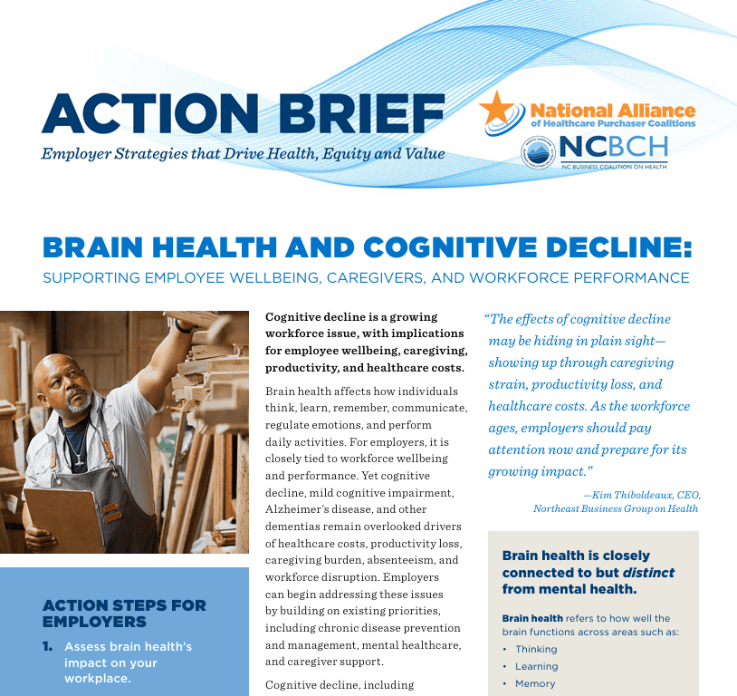Brain Health and Cognitive Decline: Supporting Employee Wellbeing, Caregivers, and Workforce Performance